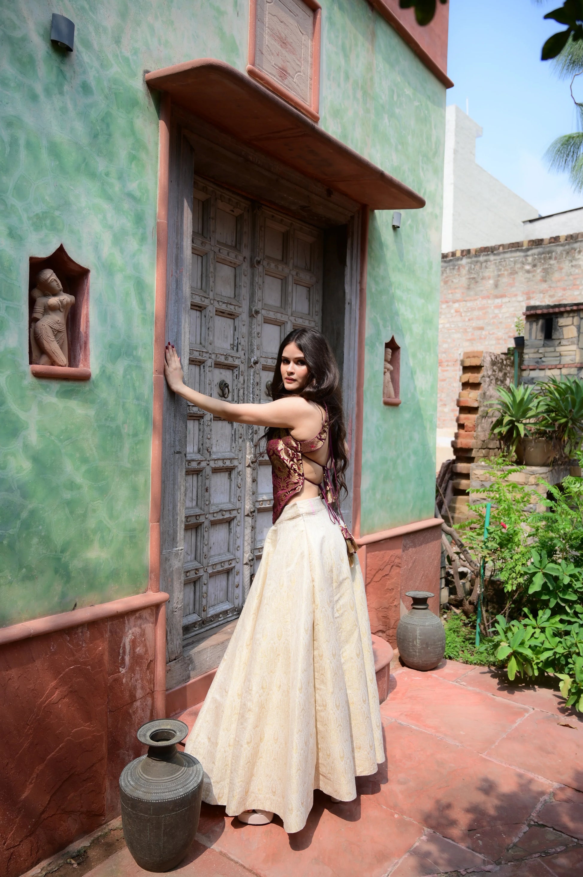 Maroon Lehenga Set
