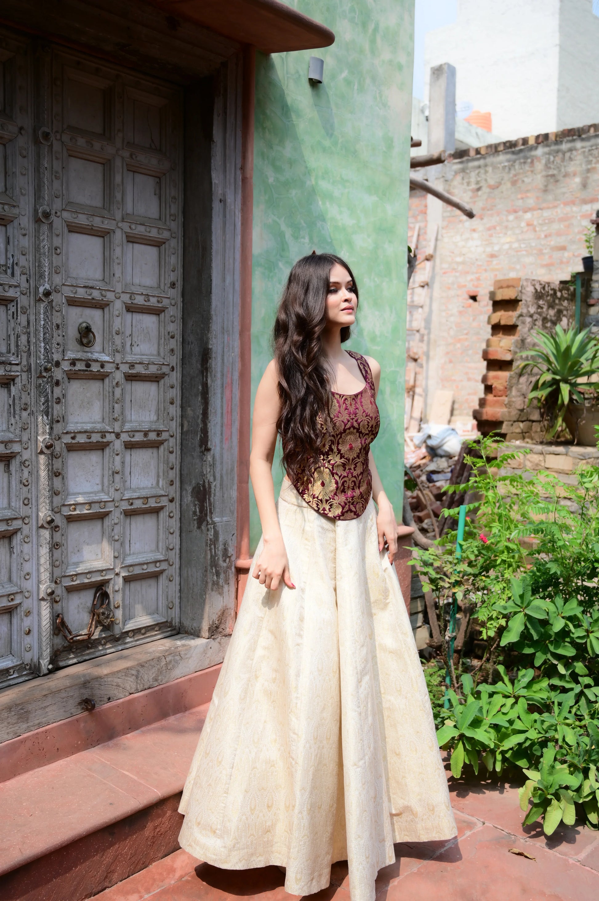 Maroon Lehenga Set