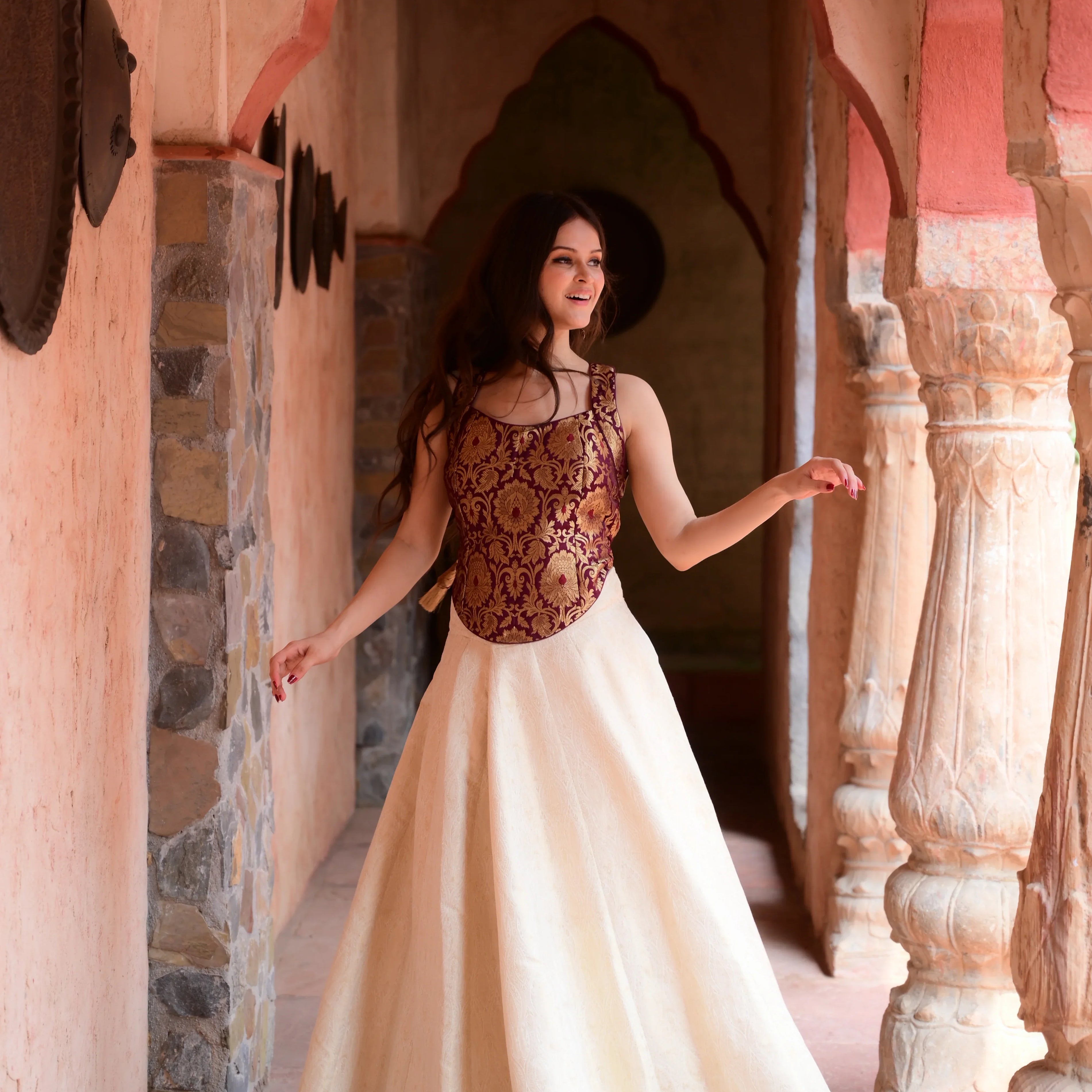 Maroon Lehenga Set