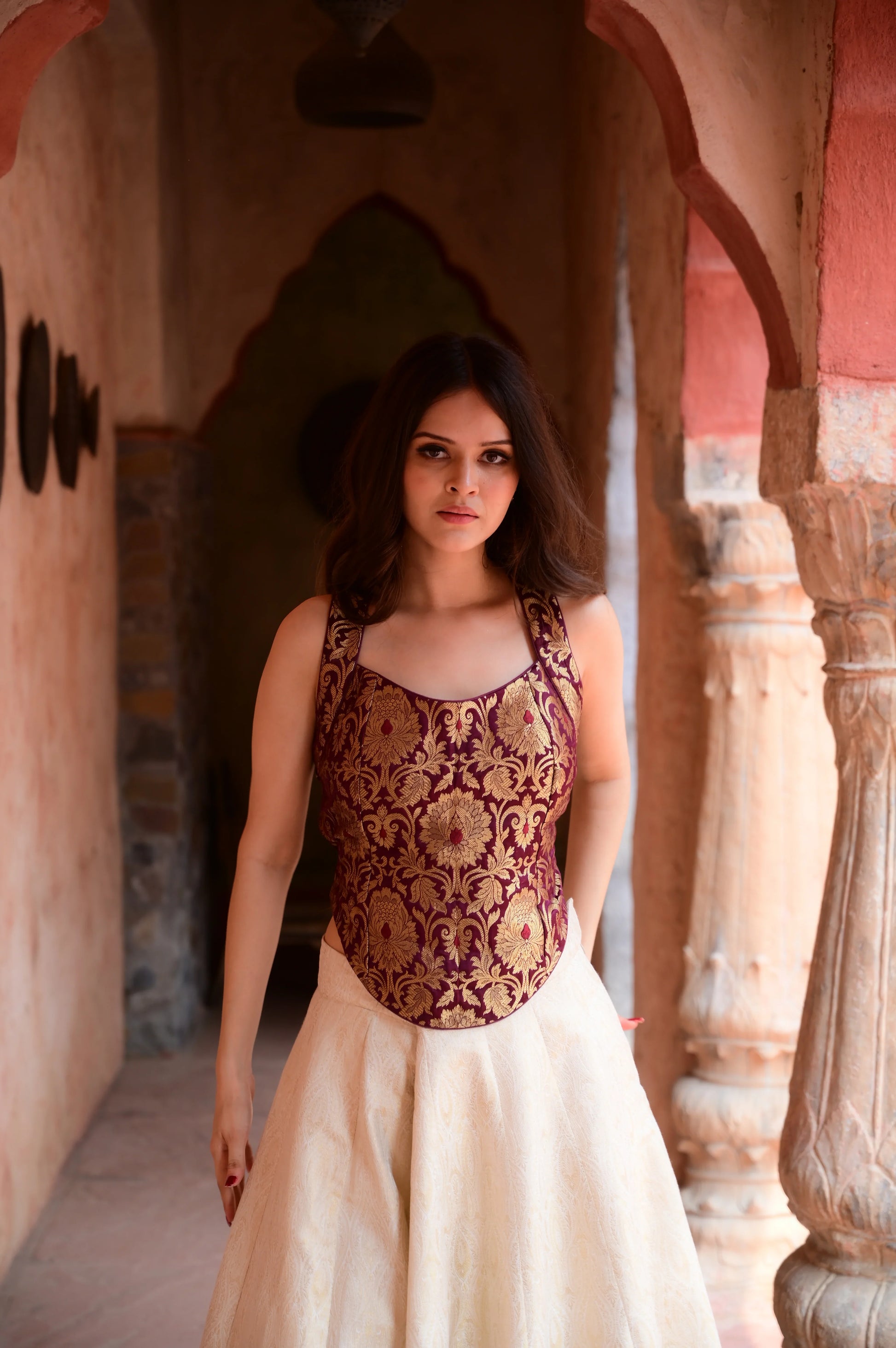 Maroon Lehenga Set