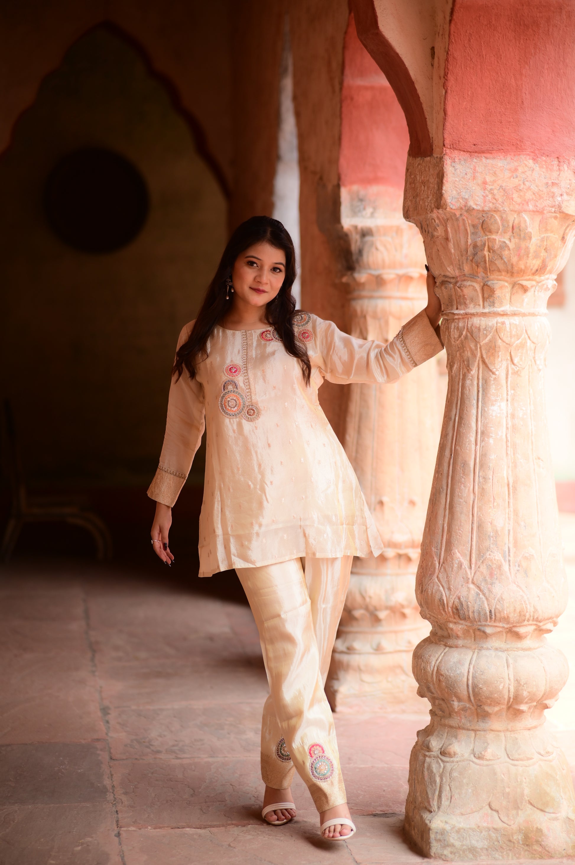 Ivory Embroidered Suit Set