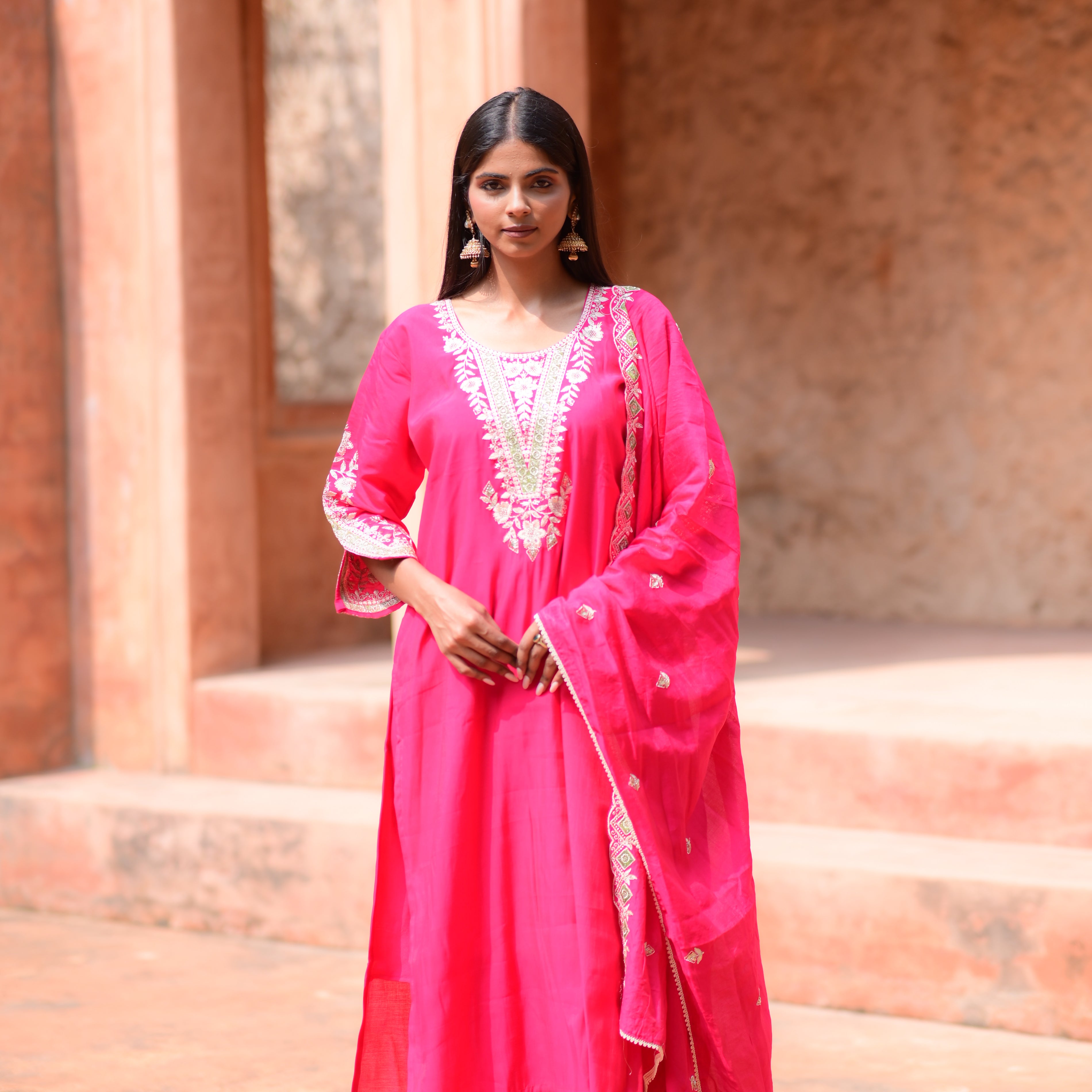 Radiant Rani Pink Suit Set