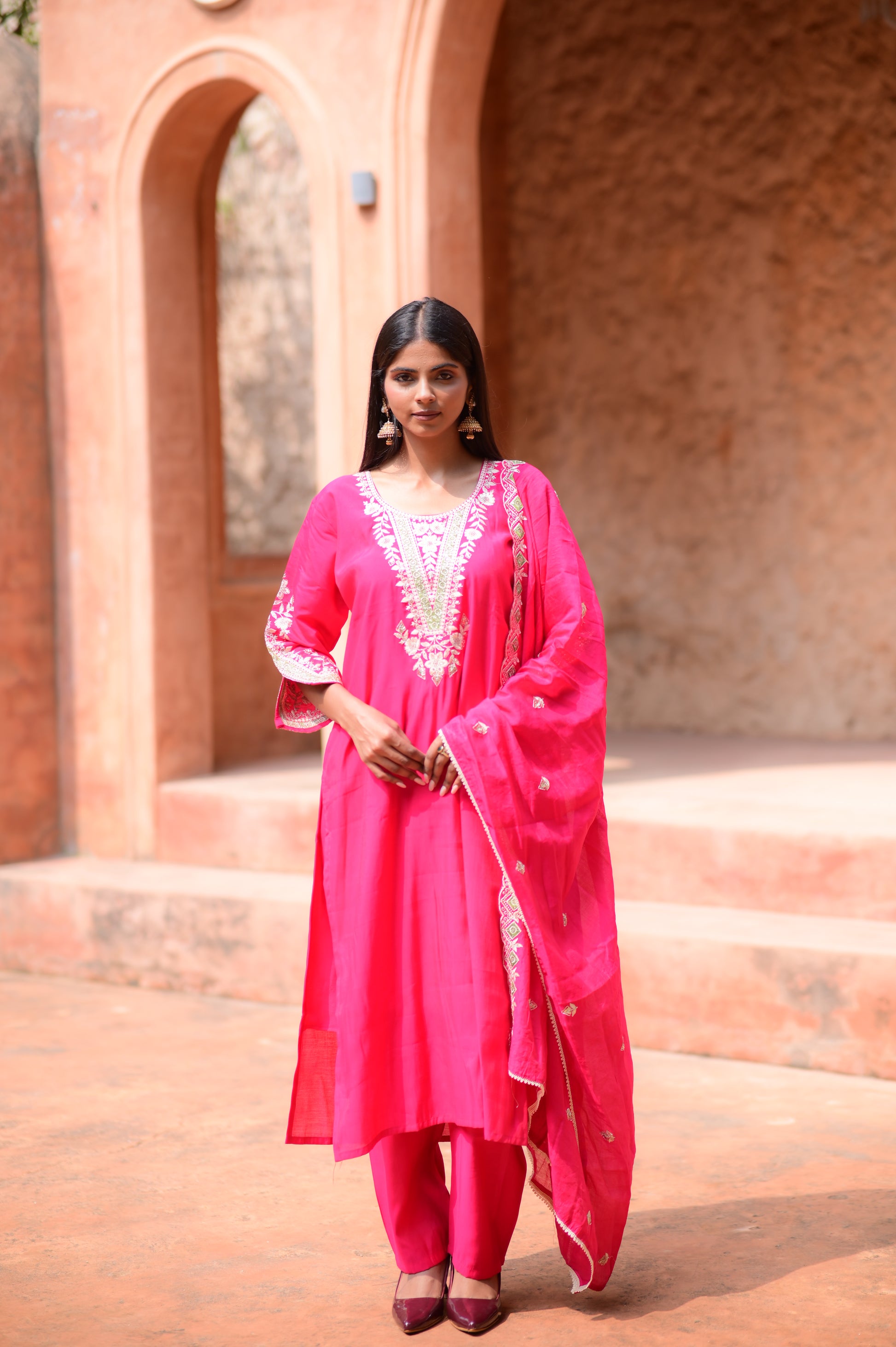 Radiant Rani Pink Suit Set