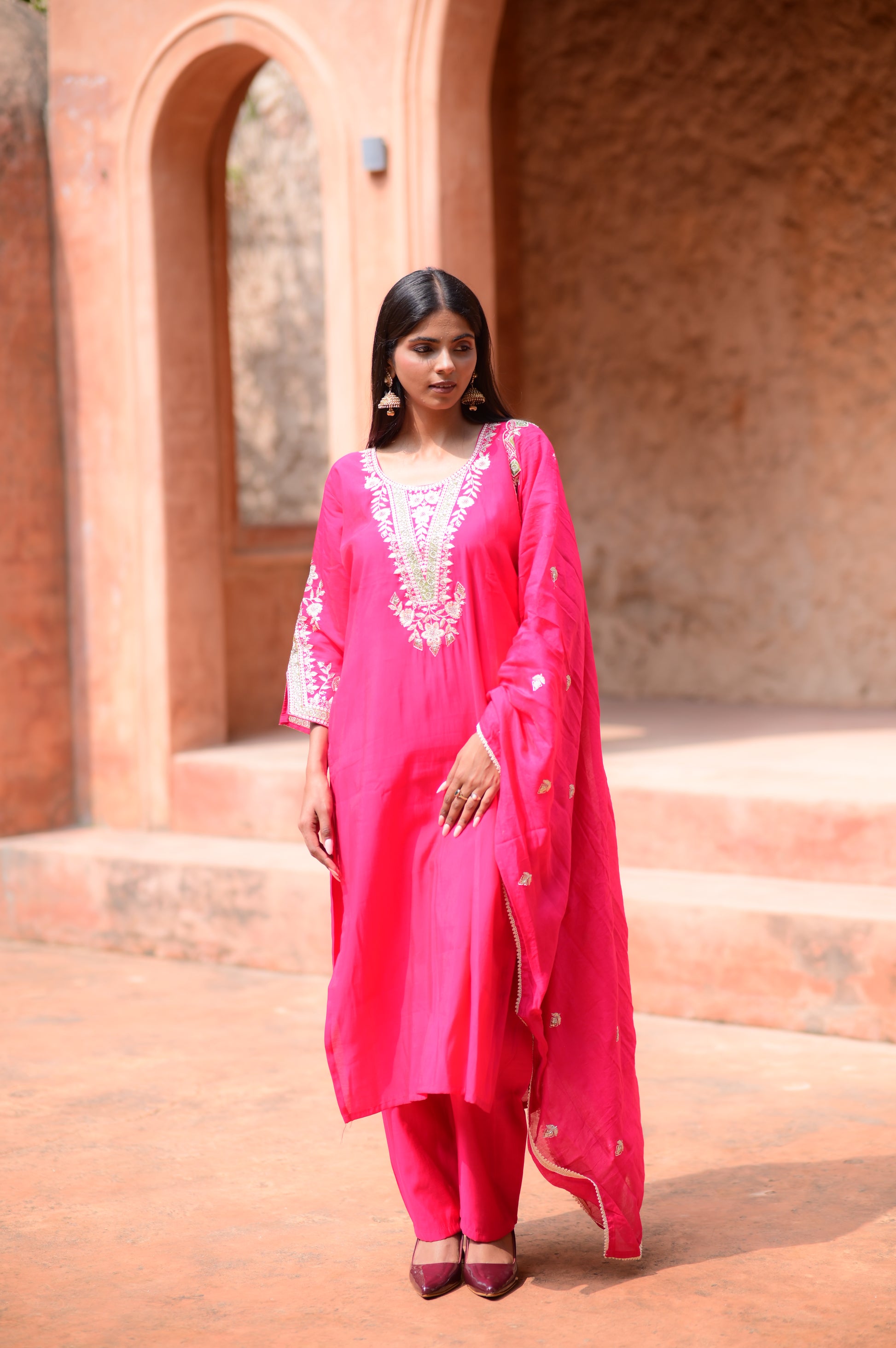 Radiant Rani Pink Suit Set
