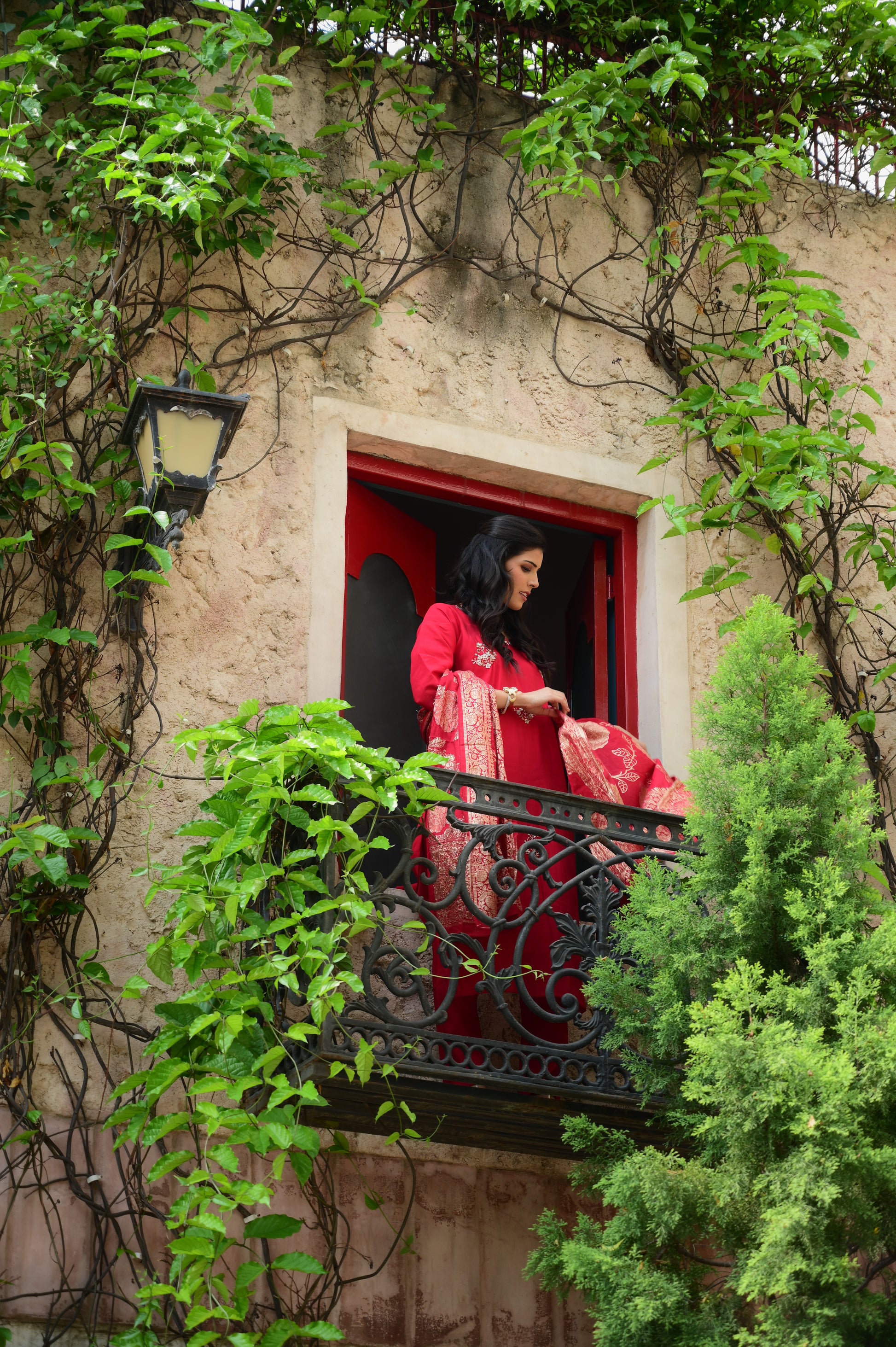Royalty Deep Red Kurta Set