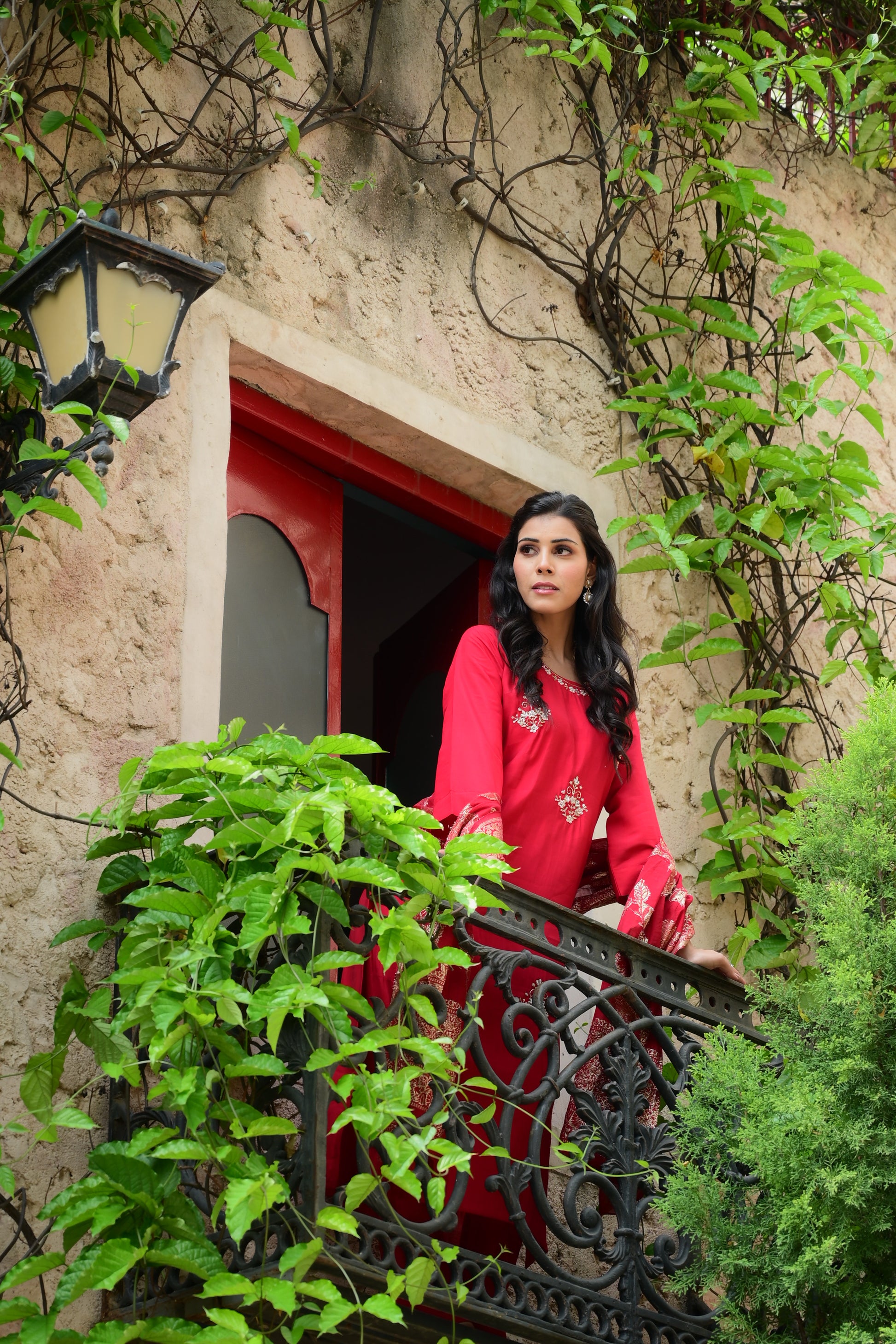 Royalty Deep Red Kurta Set