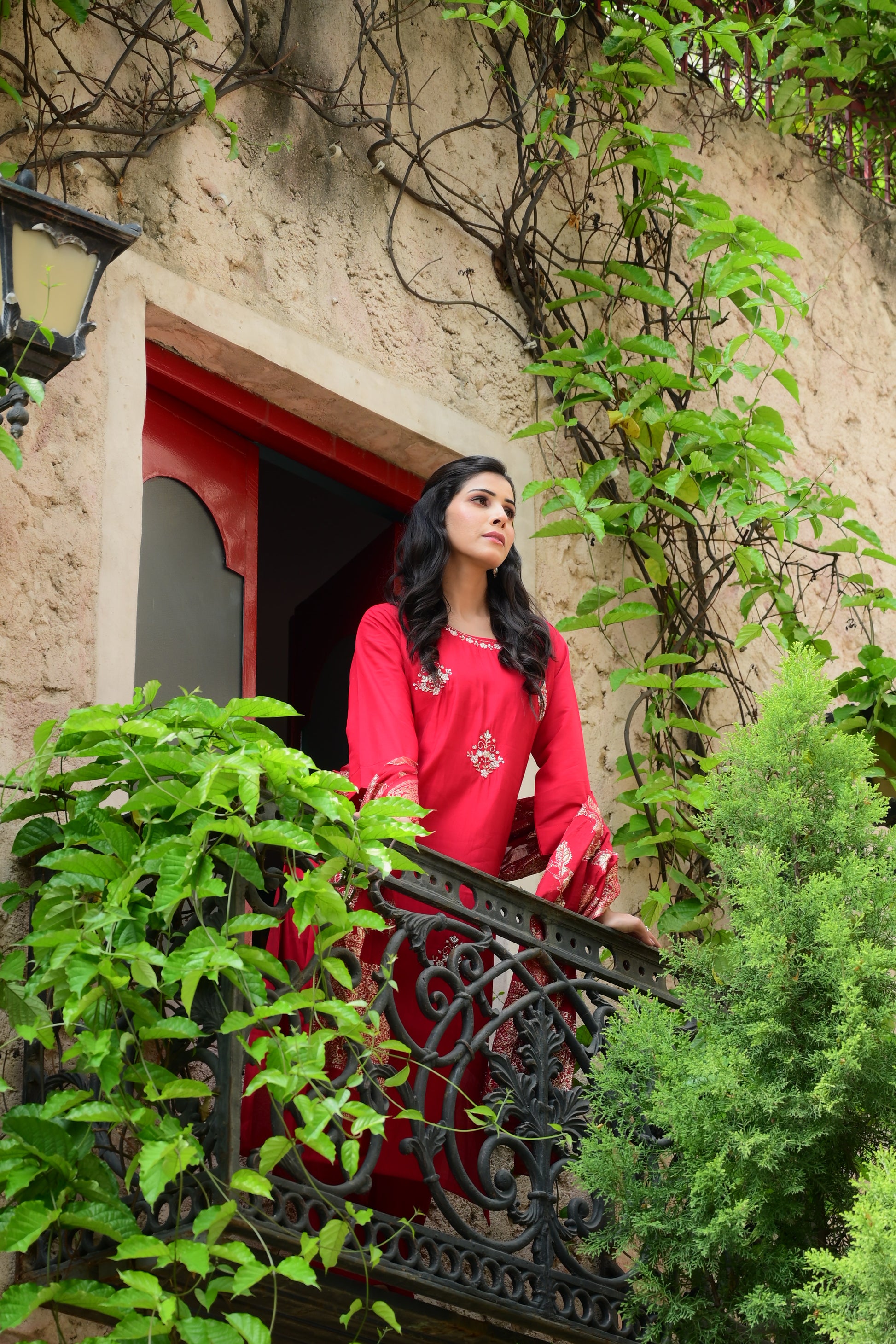 Royalty Deep Red Kurta Set