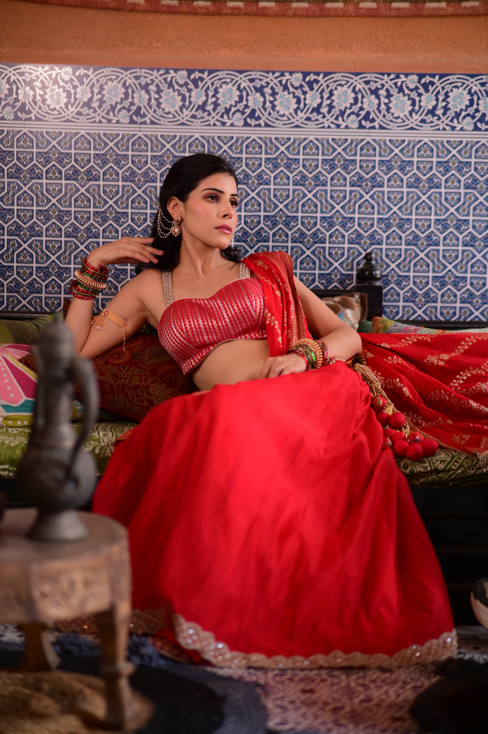The Crimson Bride Skirt Set