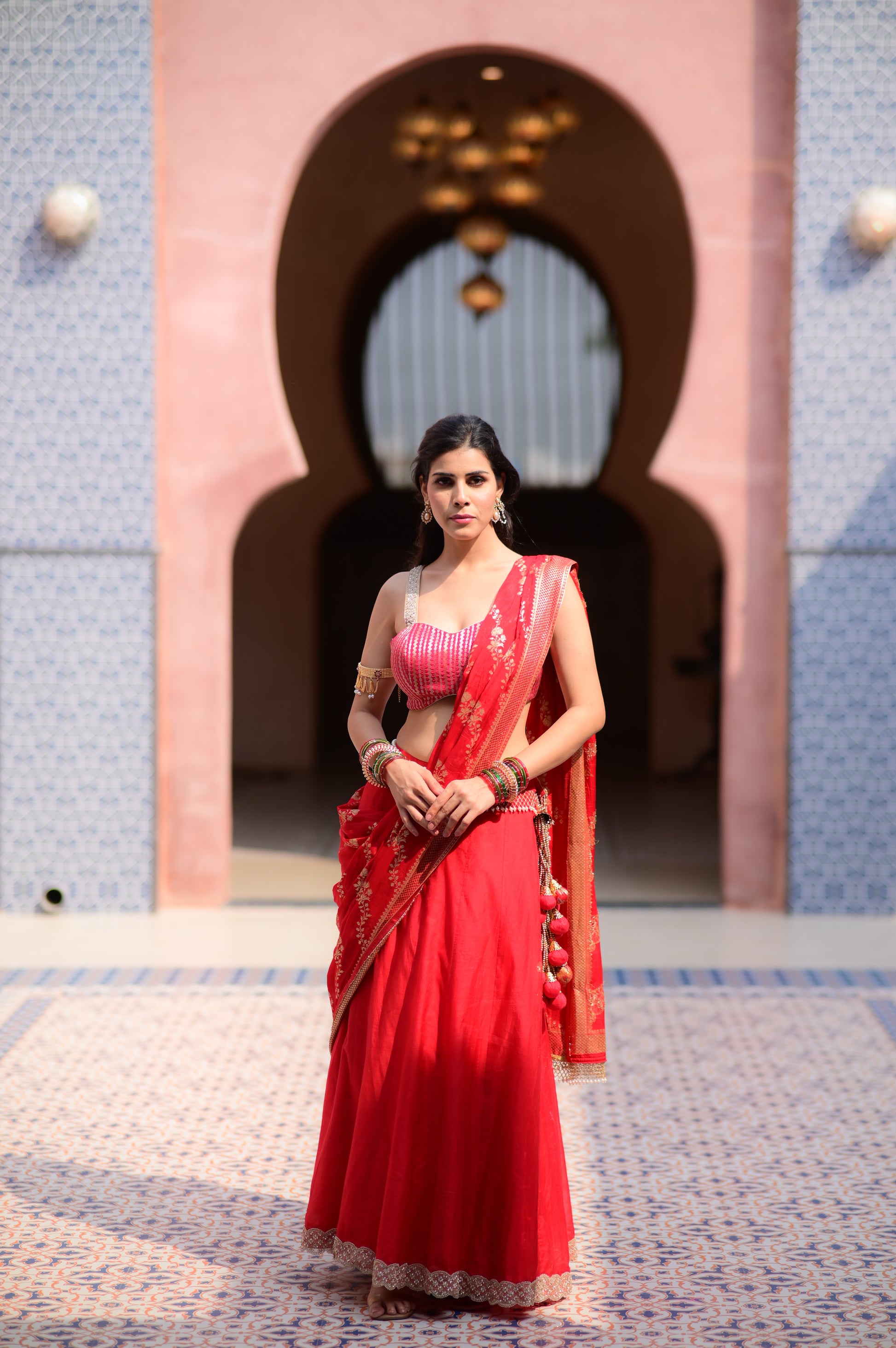 The Crimson Bride Skirt Set