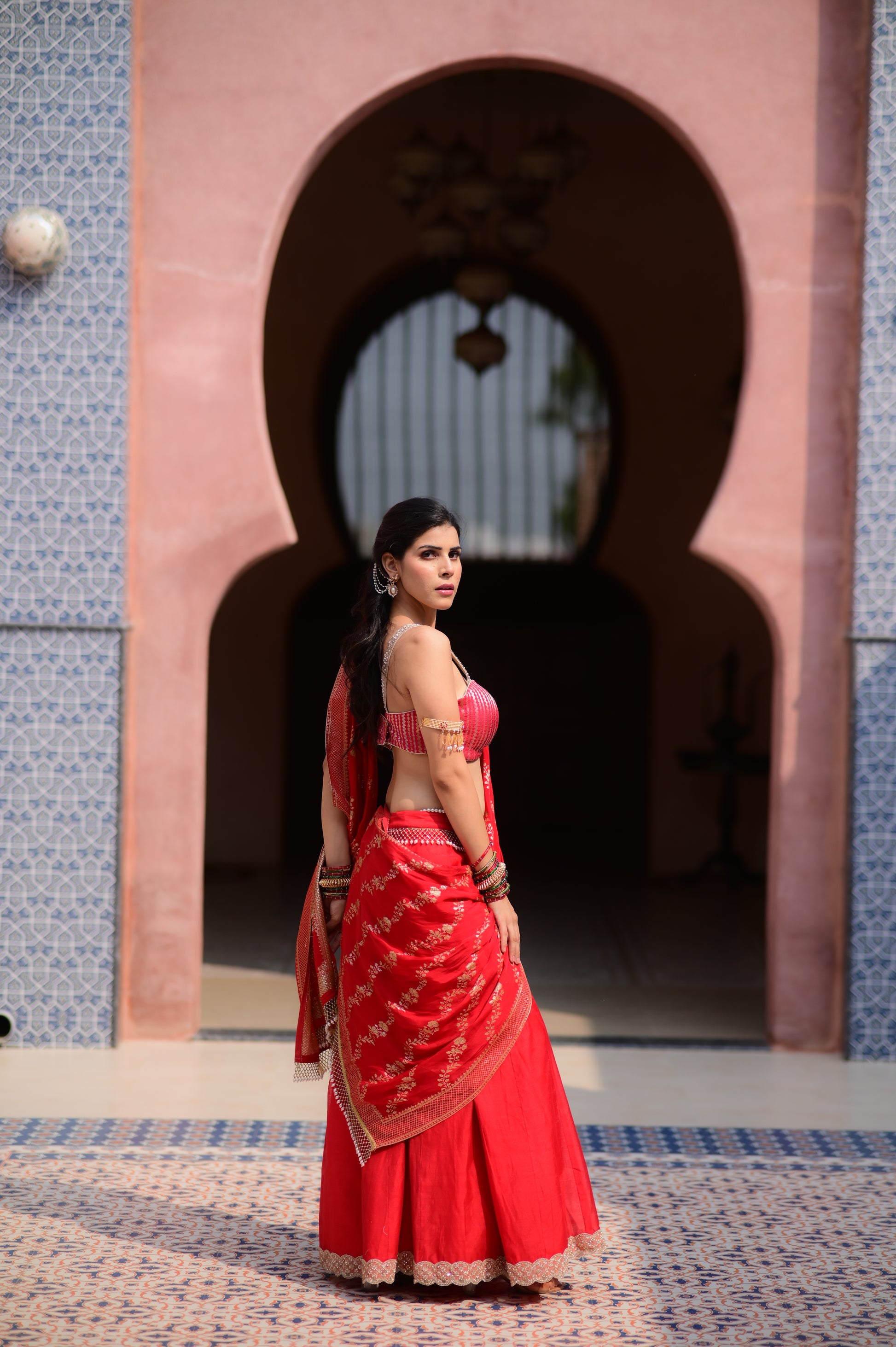 The Crimson Bride Skirt Set