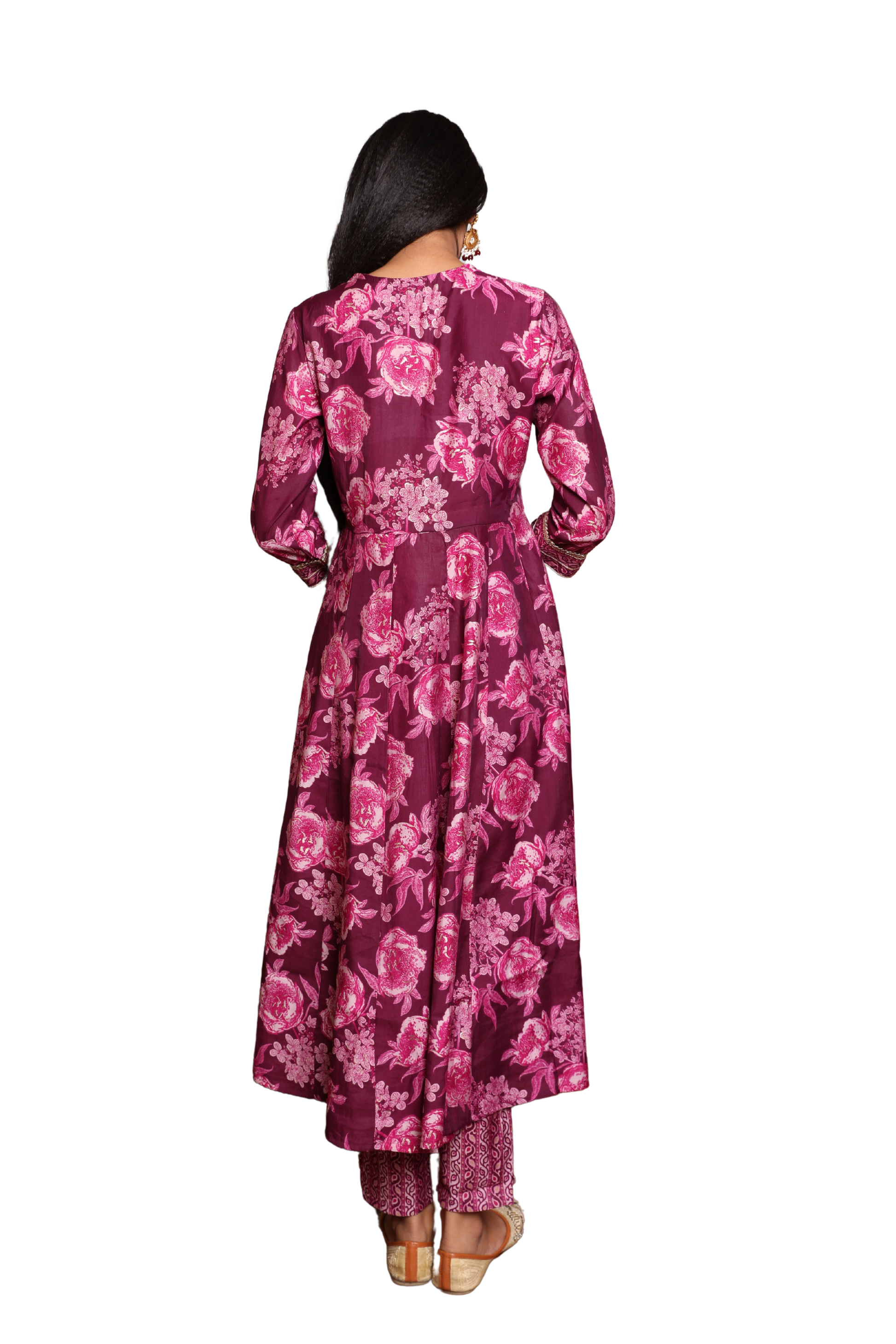 Women’s 3-Piece Ethnic Cotton Suit Set with Bead & Sequin Embroidery and Chiffon Dupatta